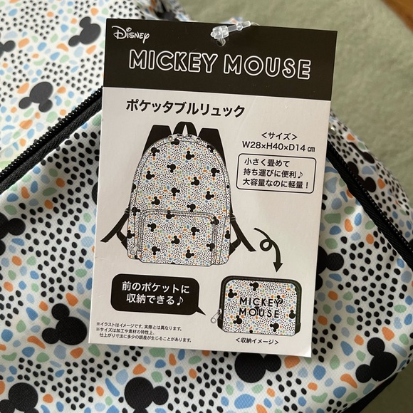 NWT Foldable Mickey Backpack - Picture 2 of 3